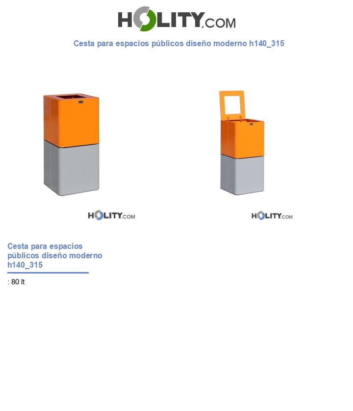 Cesta para espacios públicos diseño moderno h140_315