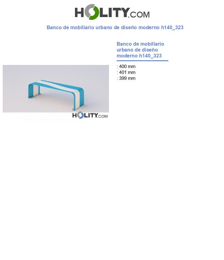 Banco de mobiliario urbano de diseño moderno h140_323
