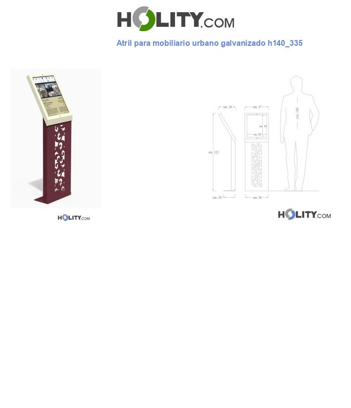 Atril para mobiliario urbano galvanizado h140_335