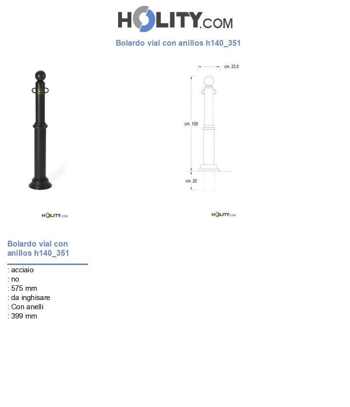 Bolardo vial con anillos h140_351