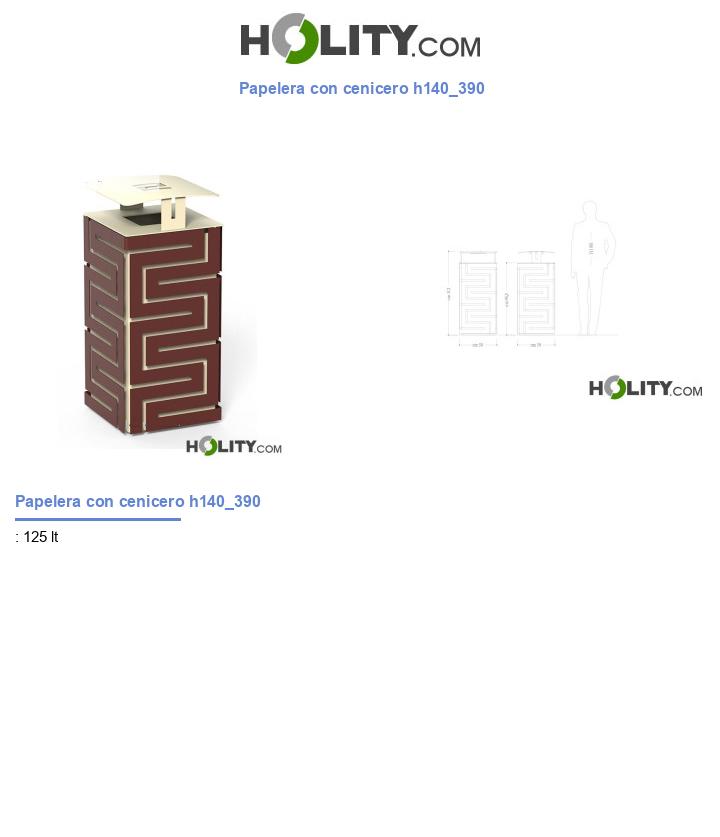 Papelera con cenicero h140_390