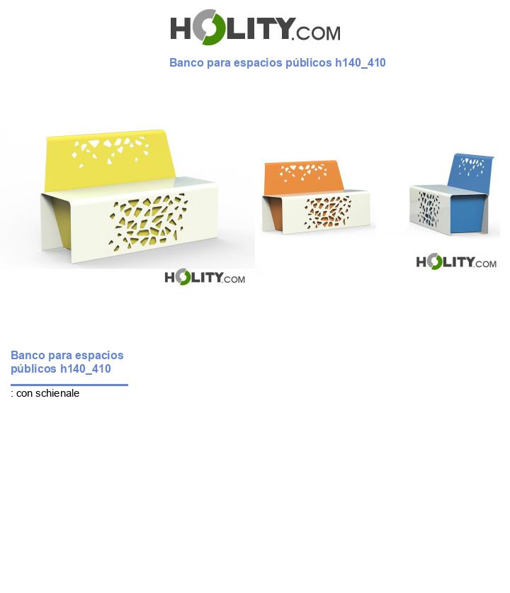 Banco para espacios públicos h140_410