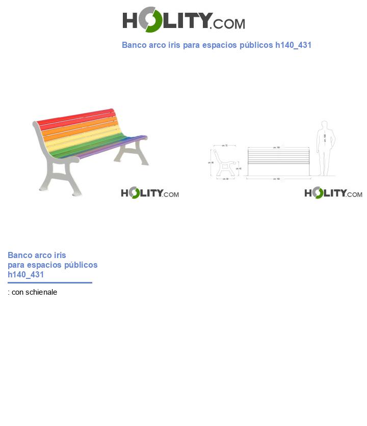 Banco arco iris para espacios públicos h140_431
