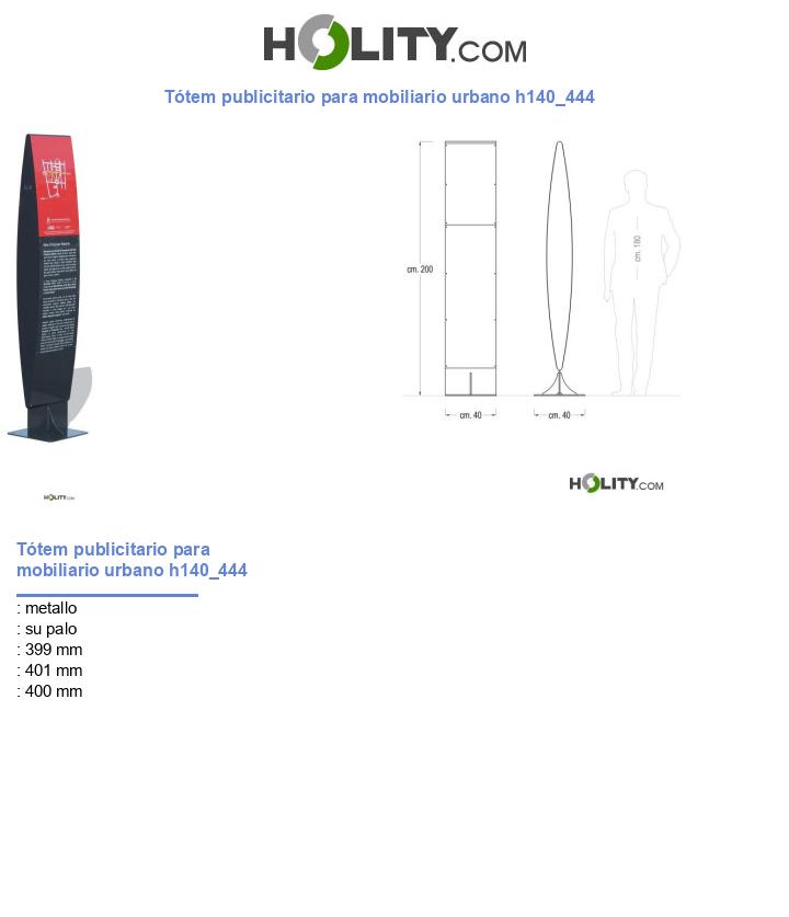 Tótem publicitario para mobiliario urbano h140_444