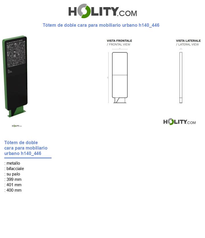 Tótem de doble cara para mobiliario urbano h140_446