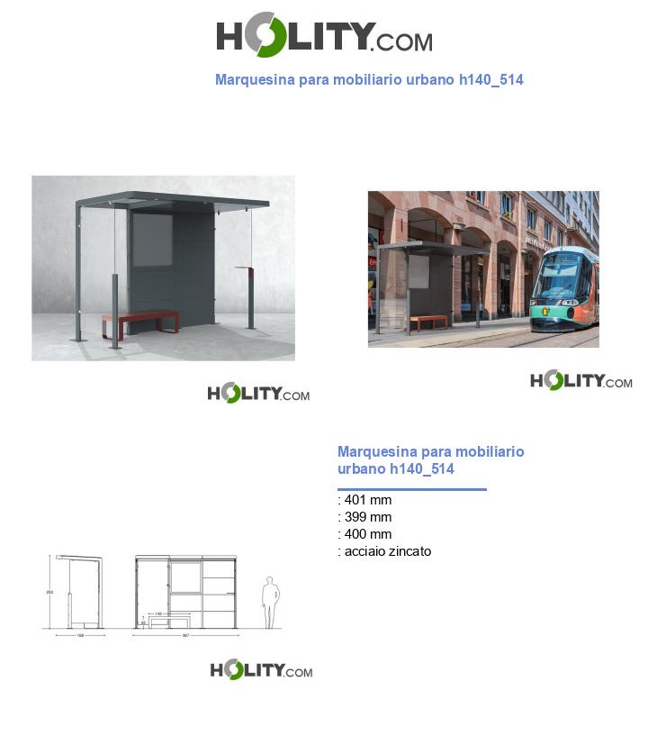 Marquesina para mobiliario urbano h140_514