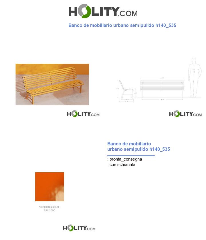 Banco de mobiliario urbano semipulido h140_535