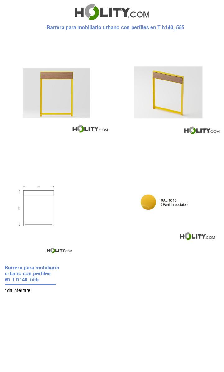 Barrera para mobiliario urbano con perfiles en T h140_555