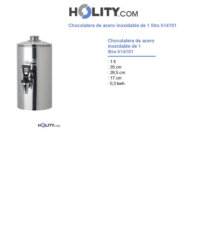 Chocolatera de acero inoxidable de 1 litro h14101