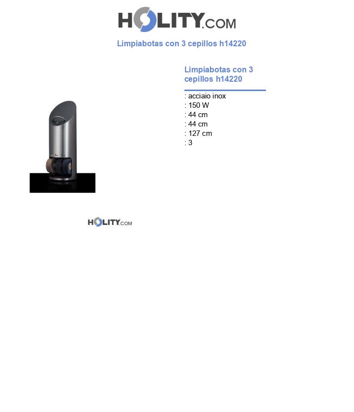 Limpiabotas con 3 cepillos h14220