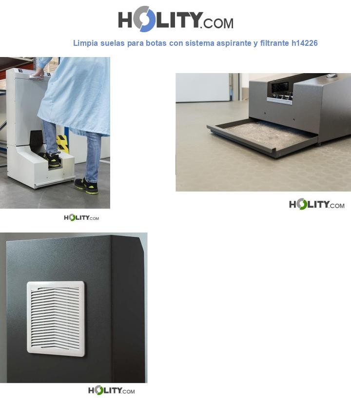 Limpia suelas para botas con sistema aspirante y filtrante h14226