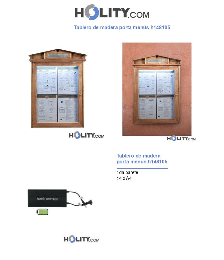 Tablero de madera porta menús h148105
