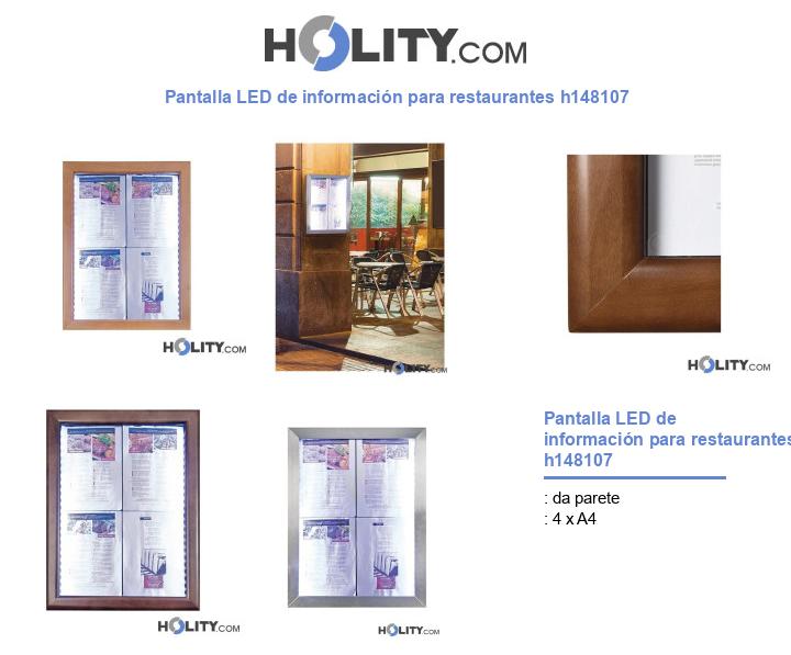 Pantalla LED de información para restaurantes h148107