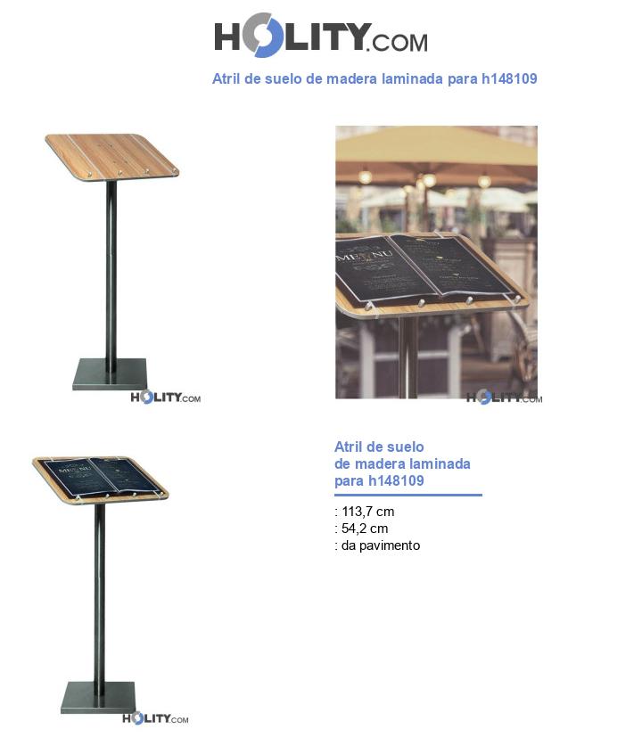 Atril de suelo de madera laminada para h148109