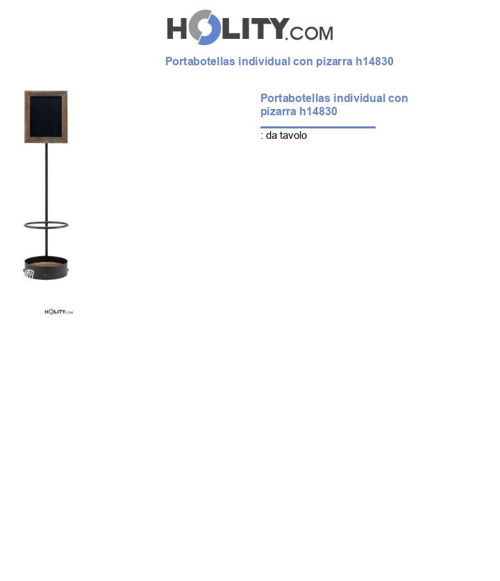 Portabotellas individual con pizarra h14830