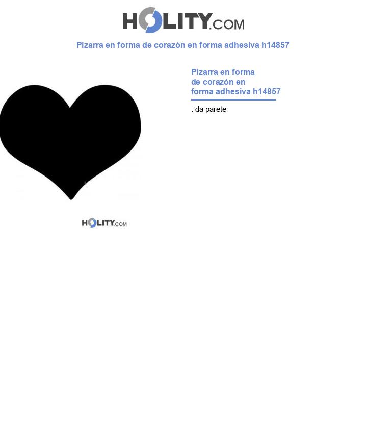 Pizarra en forma de corazón en forma adhesiva h14857