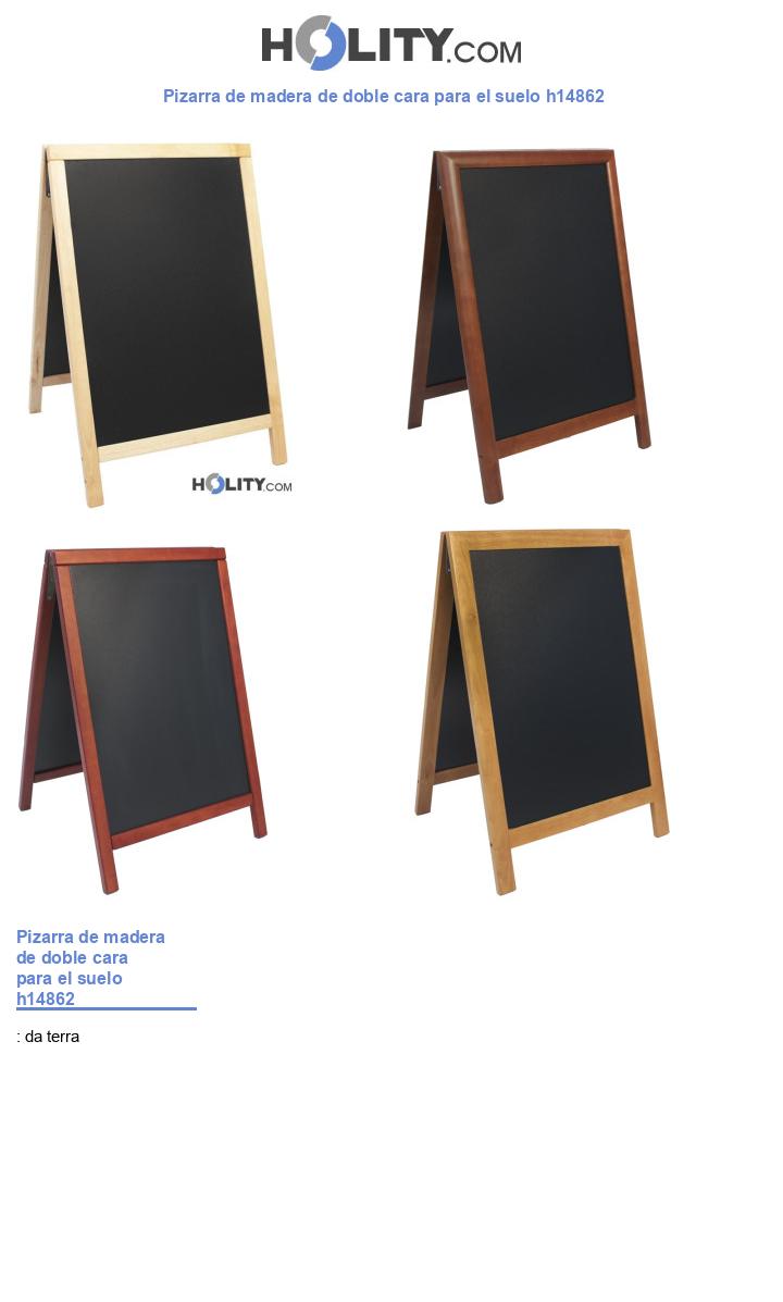 Pizarra de madera de doble cara para el suelo h14862