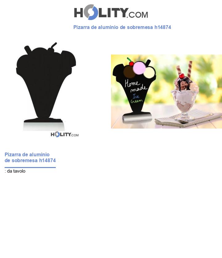 Pizarra de aluminio de sobremesa h14874