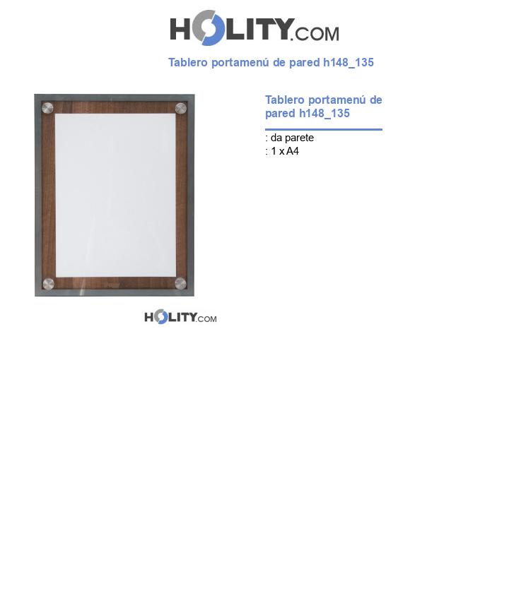 Tablero portamenú de pared h148_135