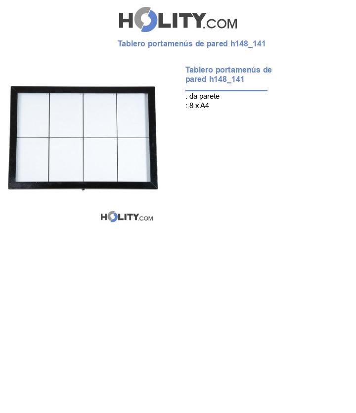 Tablero portamenús de pared h148_141