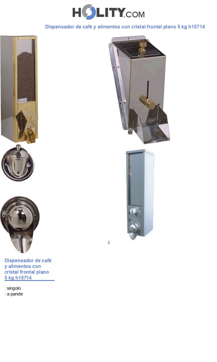 Dispensador de café y alimentos con cristal frontal plano 5 kg h15714