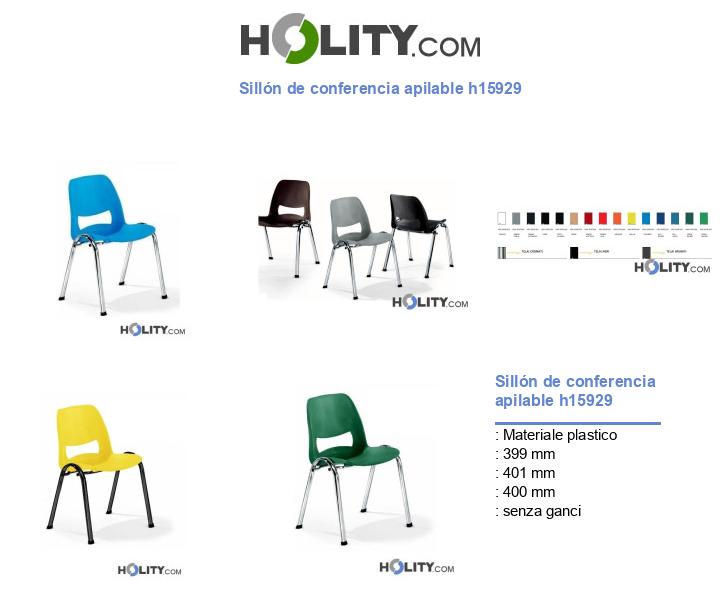 Sillón de conferencia apilable h15929