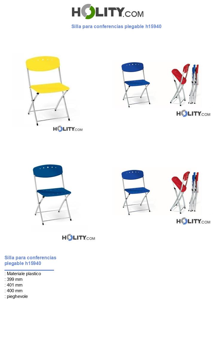 Silla para conferencias plegable h15940