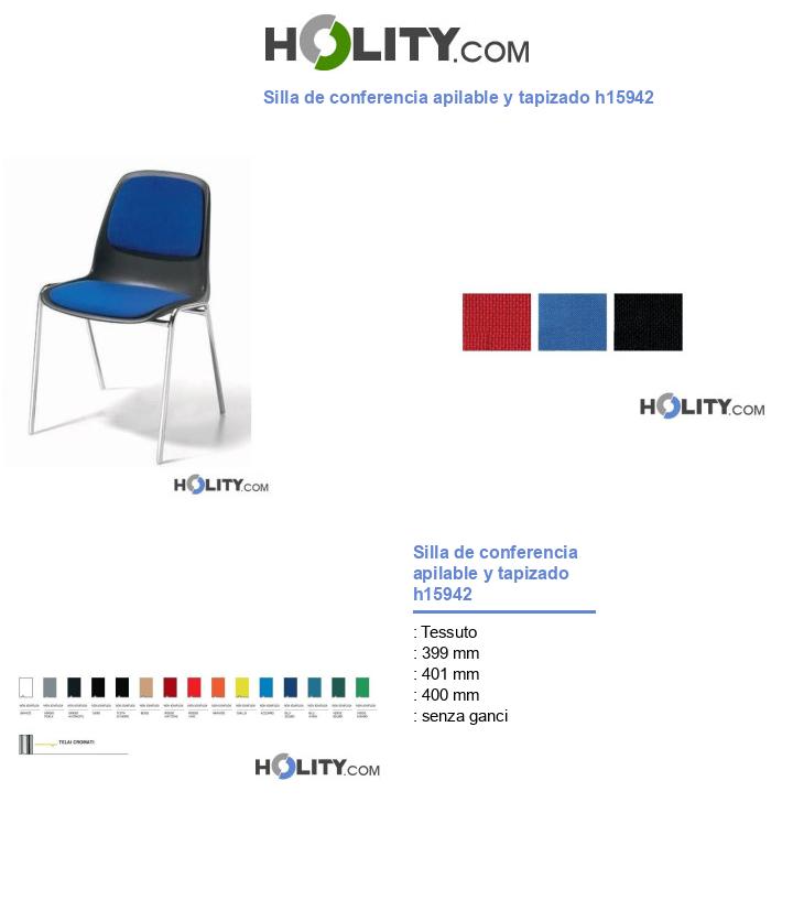 Silla de conferencia apilable y tapizado h15942