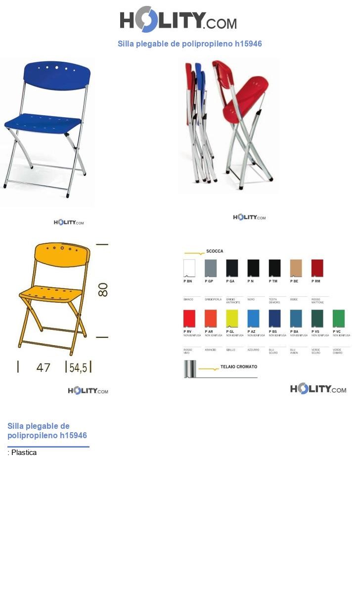 Silla plegable de polipropileno h15946