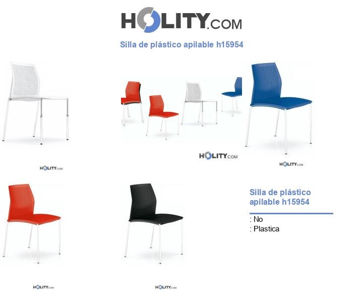 Silla de plástico apilable h15954