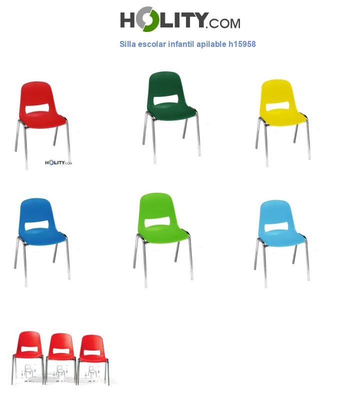 Silla escolar infantil apilable h15958
