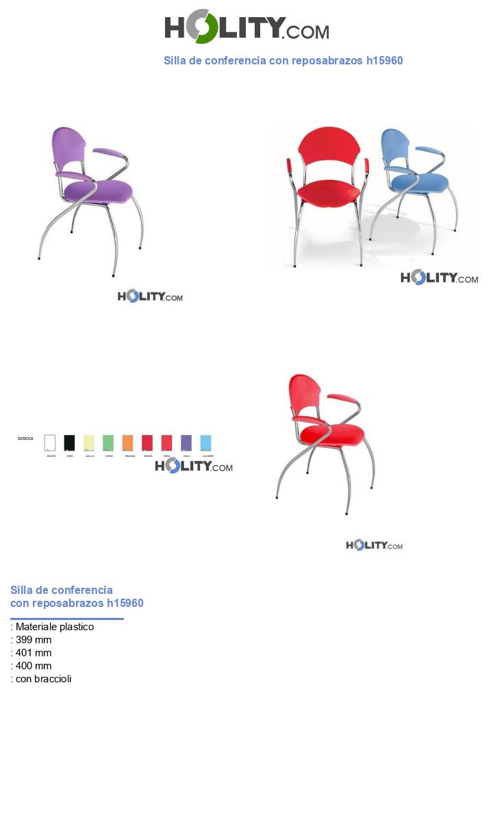 Silla de conferencia con reposabrazos h15960