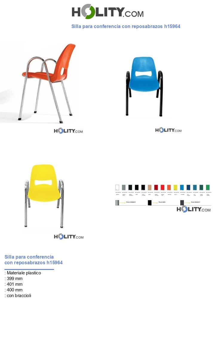 Silla para conferencia con reposabrazos h15964