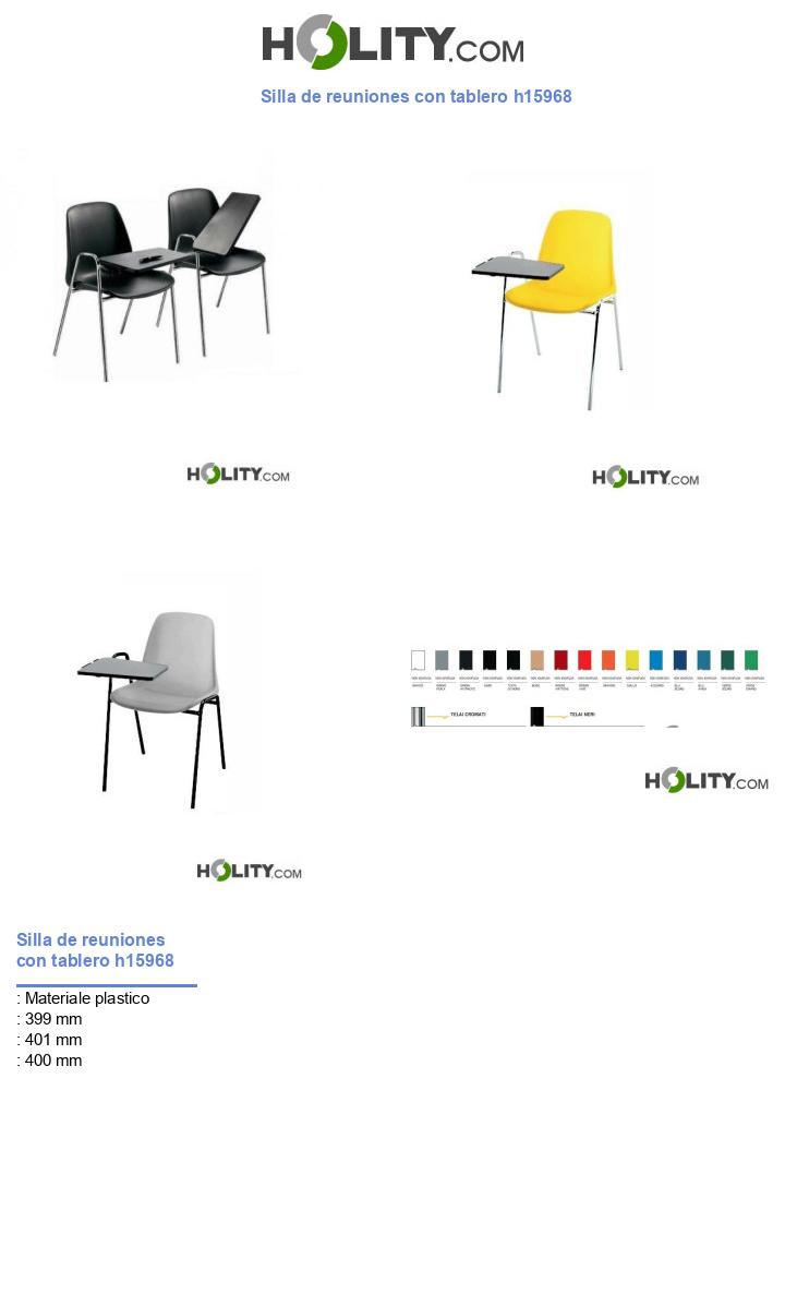 Silla de reuniones con tablero h15968