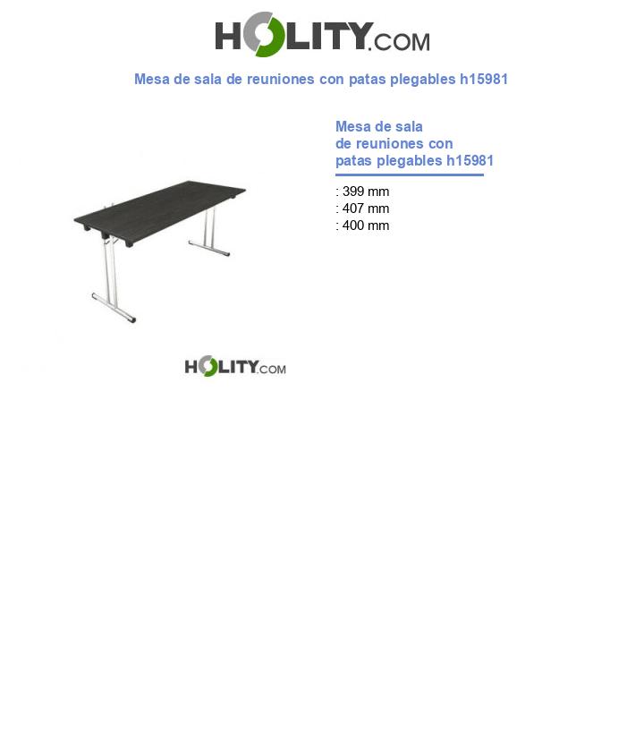Mesa de sala de reuniones con patas plegables h15981