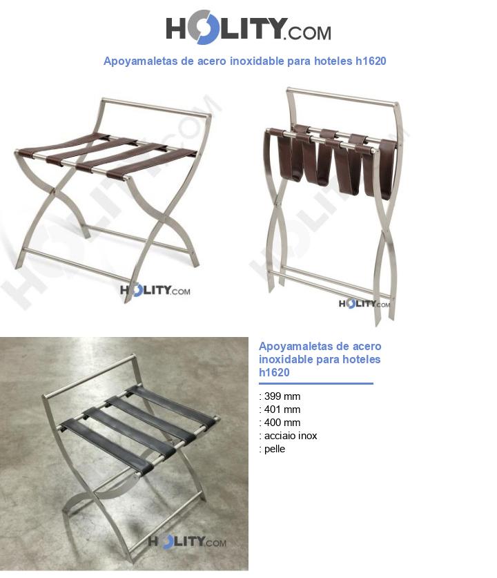 Apoyamaletas de acero inoxidable para hoteles h1620