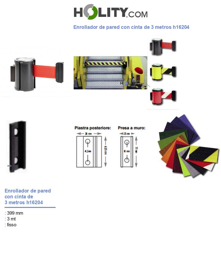 Enrollador de pared con cinta de 3 metros h16204