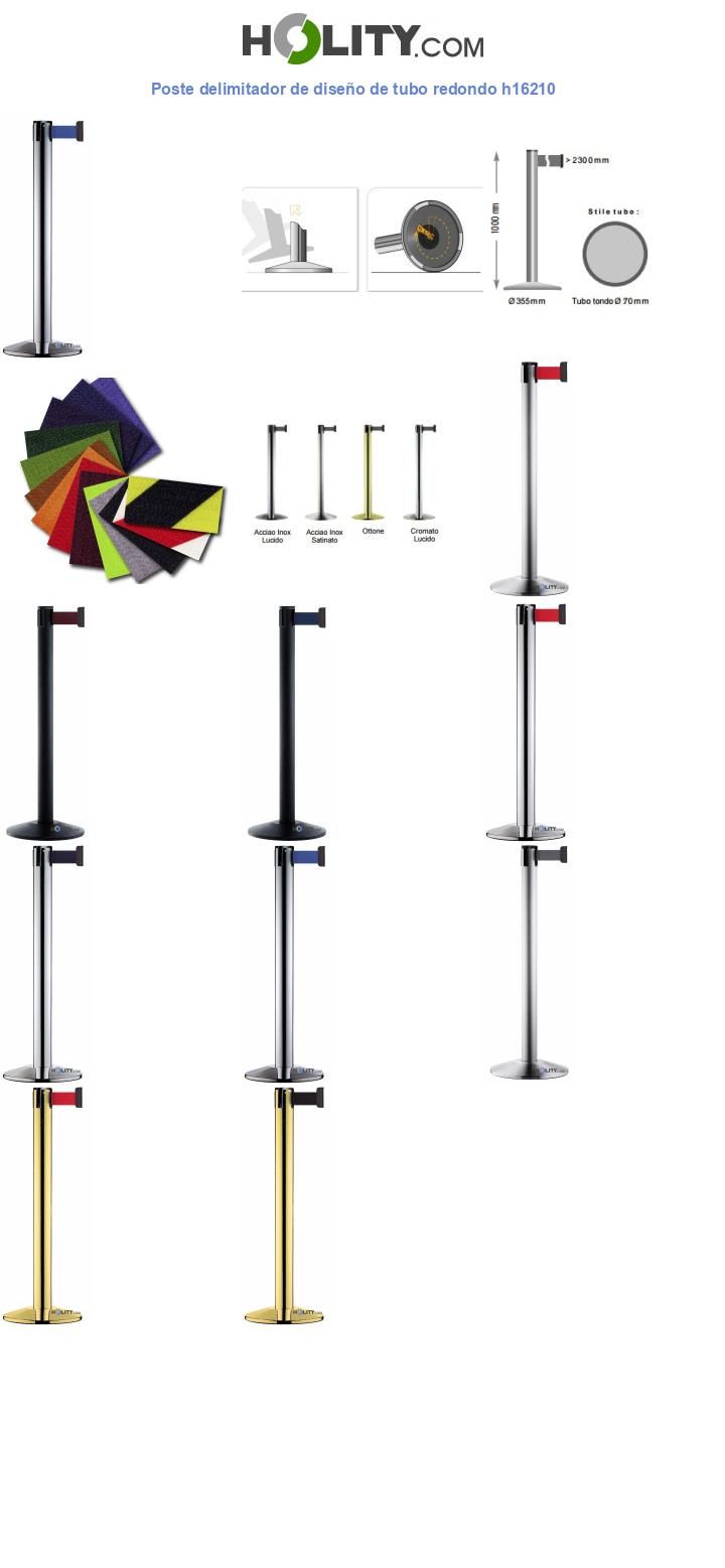 Poste delimitador de diseño de tubo redondo h16210