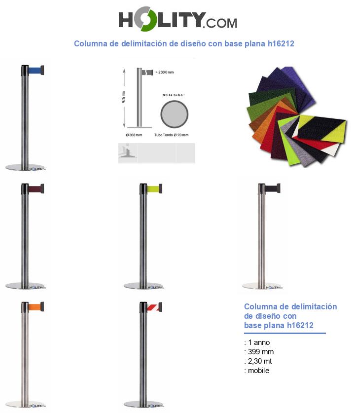 Columna de delimitación de diseño con base plana h16212