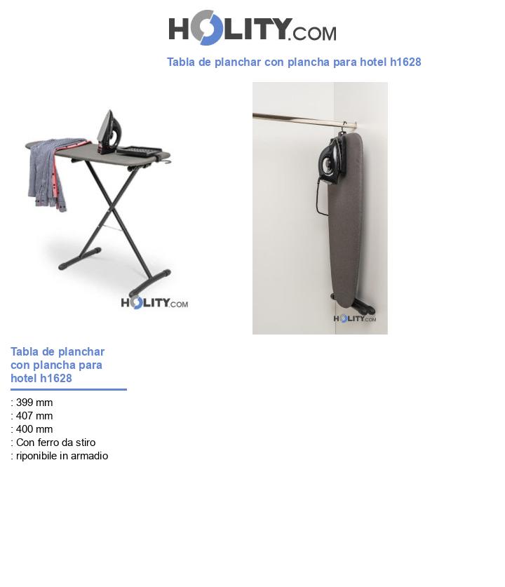 Tabla de planchar con plancha para hotel h1628
