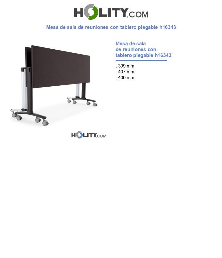 Mesa de sala de reuniones con tablero plegable h16343