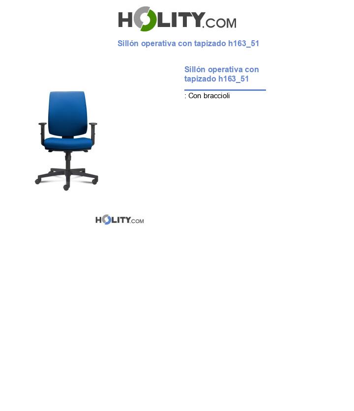 Sillón operativa con tapizado h163_51