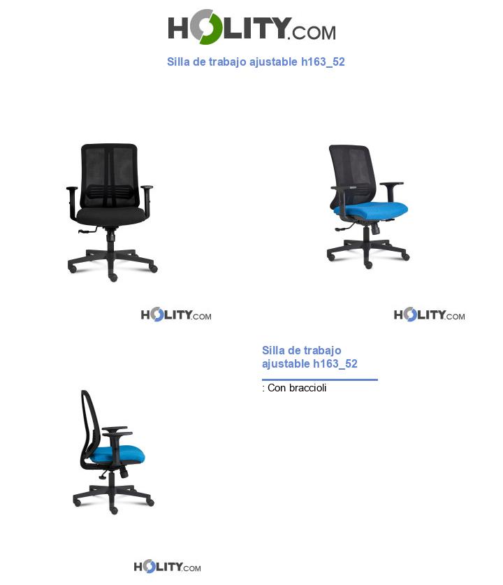 Silla de trabajo ajustable h163_52