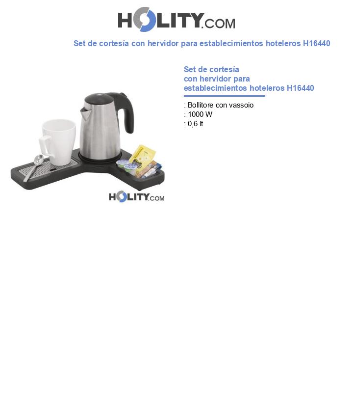Set de cortesía con hervidor para establecimientos hoteleros H16440