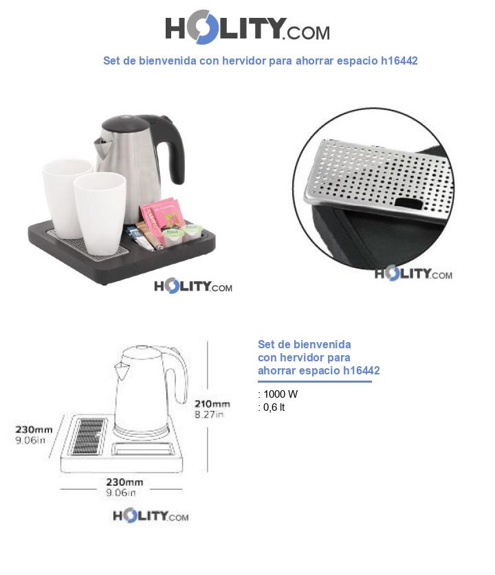 Set de bienvenida con hervidor para ahorrar espacio h16442