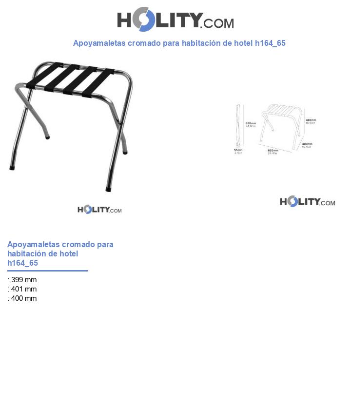 Apoyamaletas cromado para habitación de hotel h164_65