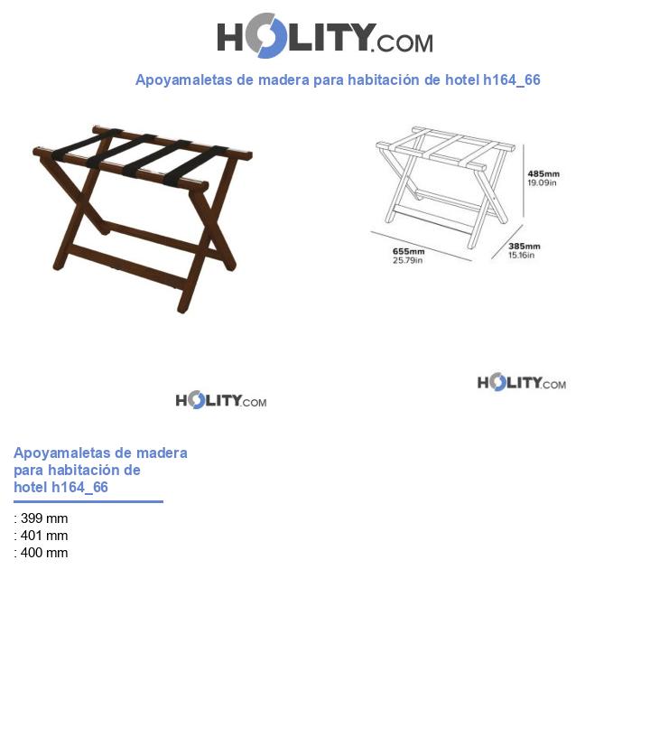 Apoyamaletas de madera para habitación de hotel h164_66