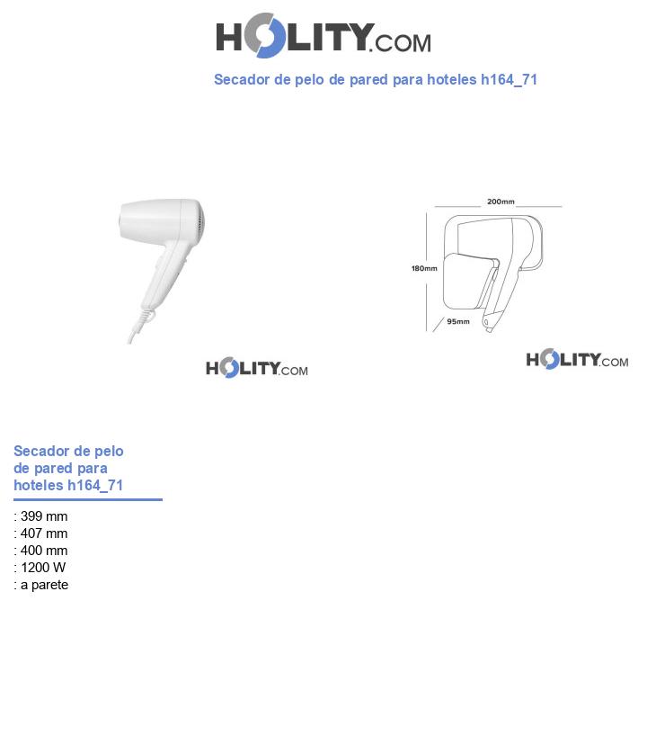 Secador de pelo de pared para hoteles h164_71