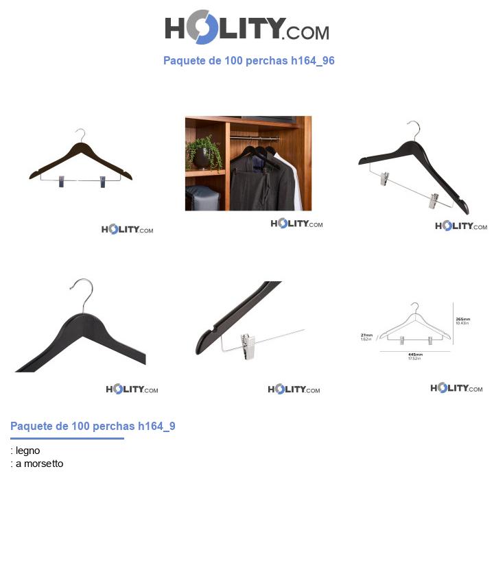 Paquete de 100 perchas h164_96