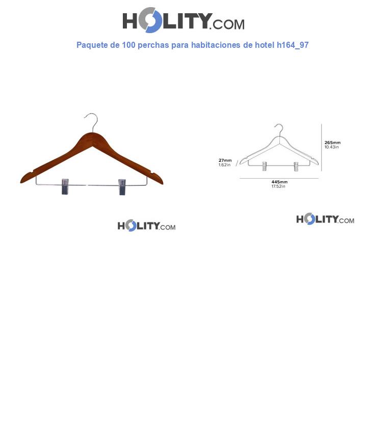 Paquete de 100 perchas para habitaciones de hotel h164_97